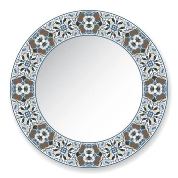 Decorative plate with circular pattern Stock Illustration