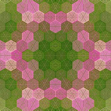 Decorative polygon crypto design with gradient shapes Stock Illustration