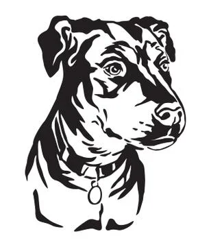 Decorative portrait of Mongrel Dog vector illustration Stock Illustration