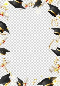 Decorative poster for graduation Stock Illustration