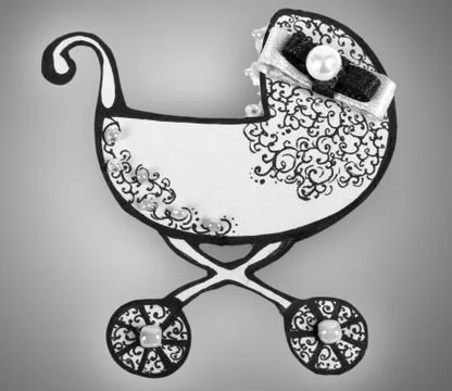 Decorative pram Stock Photos