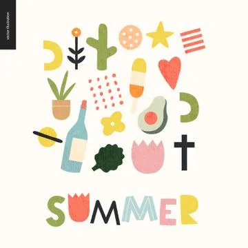 Decorative primitive pattern Stock Illustration