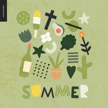 Decorative primitive pattern Illustrazione stock