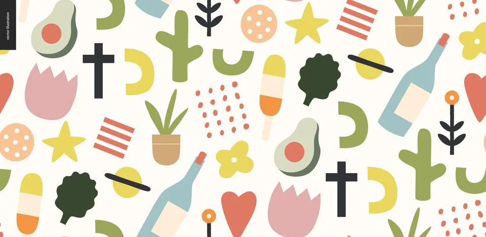 Decorative primitive pattern Stock Illustration