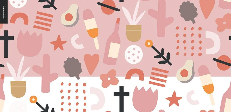 Decorative primitive pattern Stock Illustration