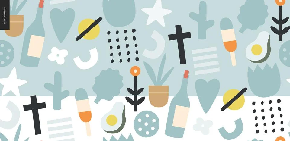 Decorative primitive pattern Stock Illustration