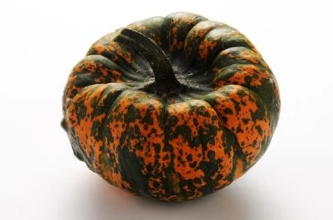 Decorative pumpkin on white background. Stock Photos