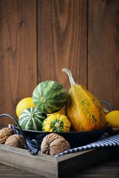 Decorative pumpkins Stock Photos