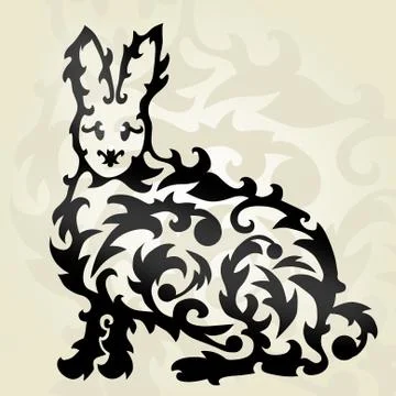 Decorative rabbit Illustrazione stock