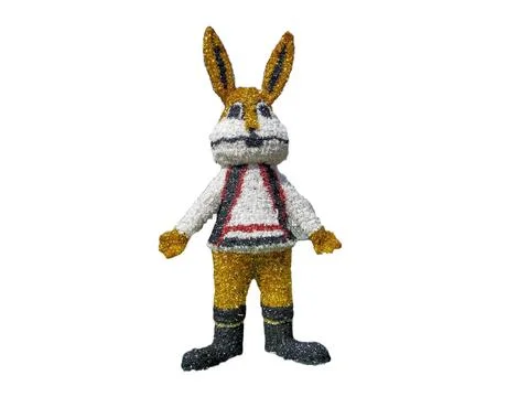 Decorative rabbit isolated on white background 写真素材