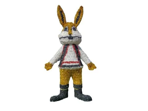 Decorative rabbit isolated on white background 库存照片