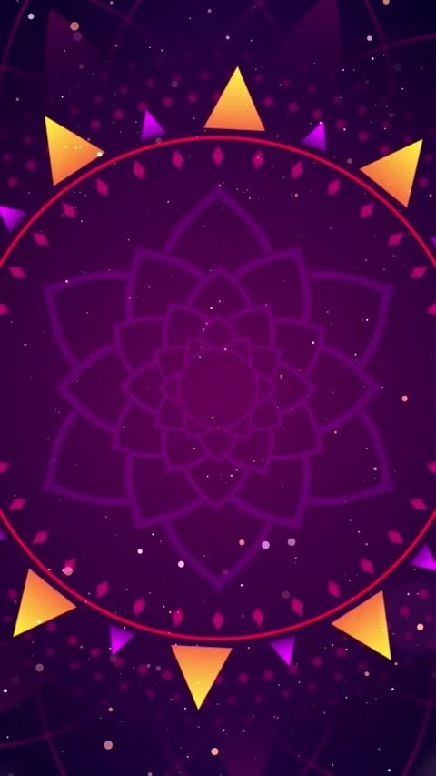 Decorative Rangoli with Particles with Copy Space Stock Footage 316037221