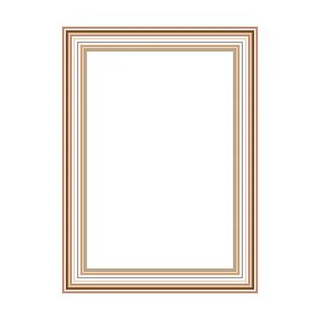 Decorative Rectangle Frame Border, Textured Striped Layered Outline Design .. 스톡 일러스트