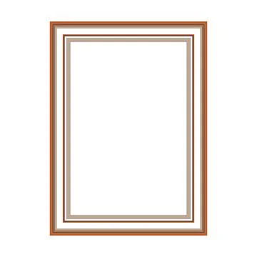 Decorative Rectangle Frame Border, Textured Striped Layered Outline Design .. Stock Illustration