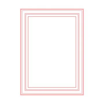 Decorative Rectangle Frame Border, Textured Striped Layered Outline Design .. Stock Illustration