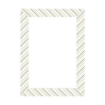 Decorative Rectangle Frame Border, Textured Striped Layered Outline Design .. Stock Illustration