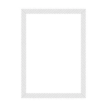 Decorative Rectangle Frame Border, Textured Striped Layered Outline Design .. Stock Illustration