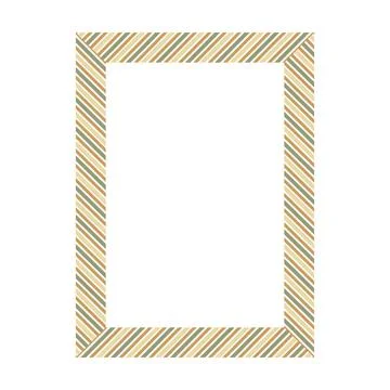 Decorative Rectangle Frame Border, Textured Striped Layered Outline Design .. Stock Illustration
