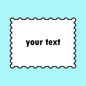 Decorative rectangle frame. White spave for text. Blue marine background Stock Illustration