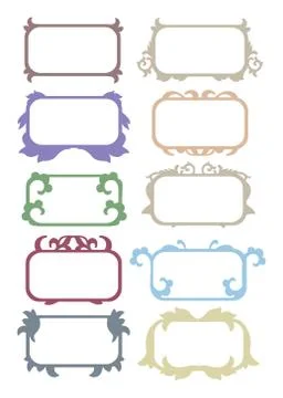Decorative rectangle vector frame design Stock Illustration