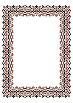 Decorative rectangular frame with an intricate, repeating pattern Illustrazione stock