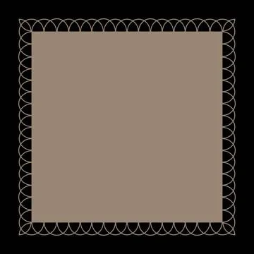 Decorative rectangular gold frame for design with abstract geometrical ornament Illustrazione stock