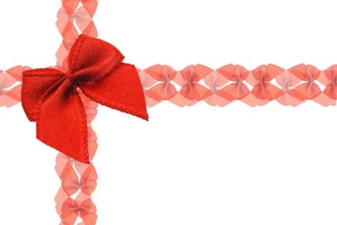 Decorative red bows Stock Photos
