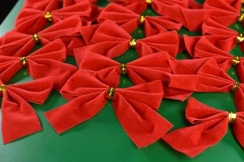 Decorative Red Bows Stock Photos