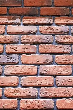 Decorative red brick background in the modern interior design department Stock Photos