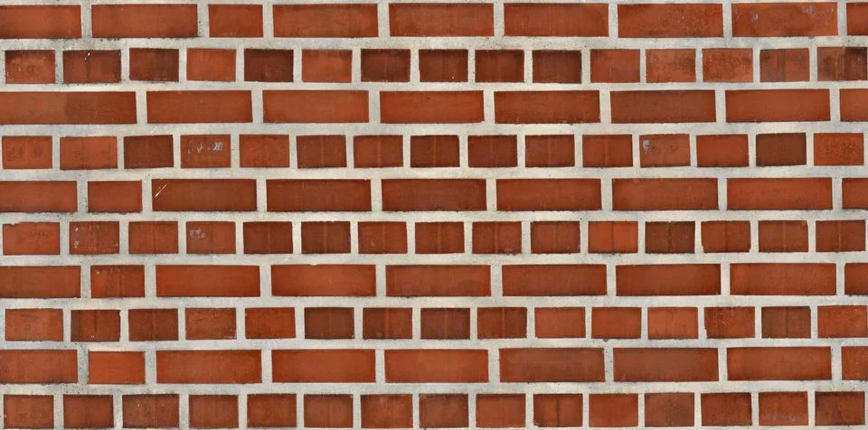 Decorative Red Brick Pattern With Alternating Vertical Bricks Stock Photos