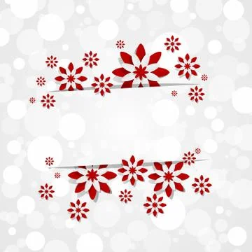 Decorative Red Flowers Stock Illustration