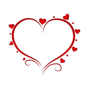 Decorative red valentine day vector heart Stock Illustration