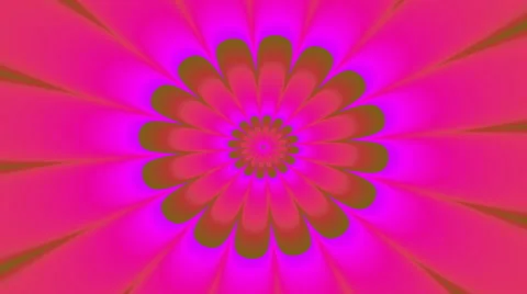 Decorative regular flower spinning and changing its colors Stock-Footage 54124100