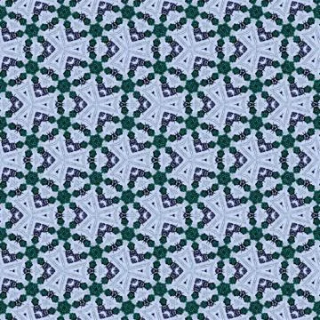 Decorative retro border continuous pattern in blue hexagonal elements. Stock Illustration