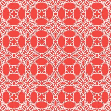Decorative Retro Seamless Red Pattern Stock Illustration