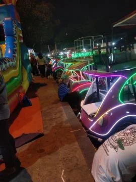 Decorative rickshaws Stock Photos