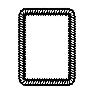 Decorative rope braid border frame vector illustration collection minimal b.. Stock Illustration