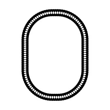 Decorative rope braid border frame vector illustration collection minimal b.. Stock Illustration