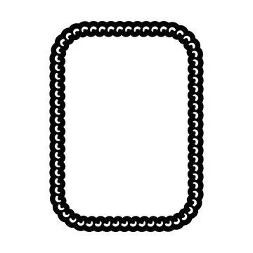 Decorative rope braid border frame vector illustration collection minimal b.. Stockillustratie