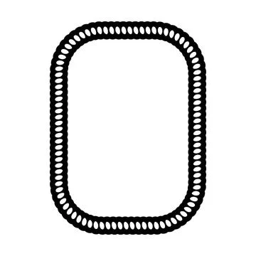 Decorative rope braid border frame vector illustration collection minimal b.. Illustrazione stock