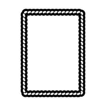 Decorative rope braid border frame vector illustration collection minimal b.. Stock Illustration
