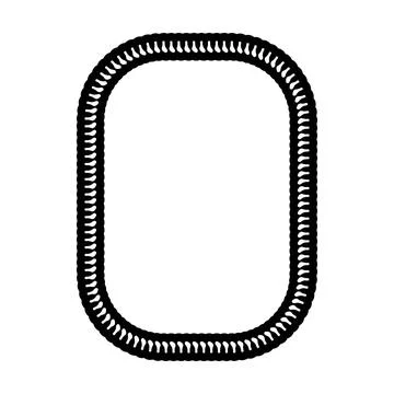 Decorative rope braid border frame vector illustration collection minimal b.. Illustrazione stock