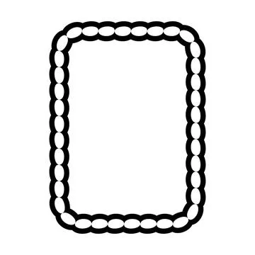 Decorative rope braid border frame vector illustration collection minimal b.. 库存插图