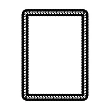 Decorative rope braid border frame vector illustration collection minimal b.. Illustrazione stock