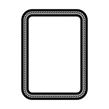 Decorative rope braid border frame vector illustration collection minimal b.. 库存插图