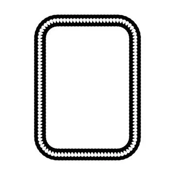 Decorative rope braid border frame vector illustration collection minimal b.. Illustrazione stock