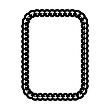 Decorative rope braid border frame vector illustration collection minimal b.. イラスト素材