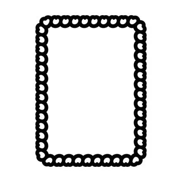 Decorative rope braid border frame vector illustration collection minimal b.. 库存插图