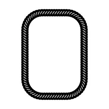 Decorative rope braid border frame vector illustration collection minimal b.. 스톡 일러스트