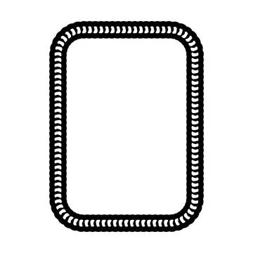 Decorative rope braid border frame vector illustration collection minimal b.. イラスト素材